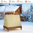 thumbnail image 6 of Outdoor Patio Swing Cover : A-Shaped Outdoor Rocking Chair Covers,Patio Swing Cover for Withstanding Rain and Snow,Outdoor Swing Covers for Winter,72 "W x 67 "H x 55 "D (Beige), 6 of 14
