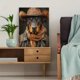 thumbnail image 5 of Qisvanset Framed Canvas Wall Art 12x16 Inch Western Doberman Cowboy Hat Farmhouse Dog Art, 5 of 5