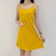 thumbnail image 6 of Utoimkio Women's Spaghetti Strap Nightgowns Summer Loose Breathable Scoop Neck Sleep Dress Solid Color Flowy Pajama Dress Size M-XL, 6 of 7