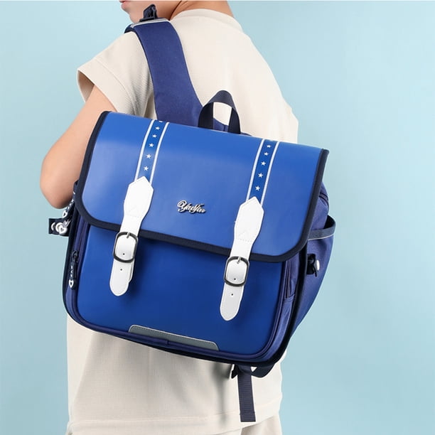 Bolsa De Estudiantes Bolso de estadio Mochila para estudiantes de PU de gran capacidad Durable para niños Impermeable Ligero Resistente a los arañazos Ocio diario