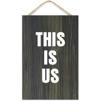 This Is Us Rustic Wooden Signs With Word Decorative Wood Sign 8X12In Farmhouse Wall Hanging Sign Plaque Wall Art For Bedroom School Office Coffee Club Home Decorations Father'S Day Gifts