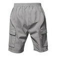 thumbnail image 5 of Men's Stretch Cargo Shorts Casual Drawstring Classic Relaxed Fit Summer Short with Multi Pockets Mens Beach Shorts Athletic Gym Basketball, 5 of 7