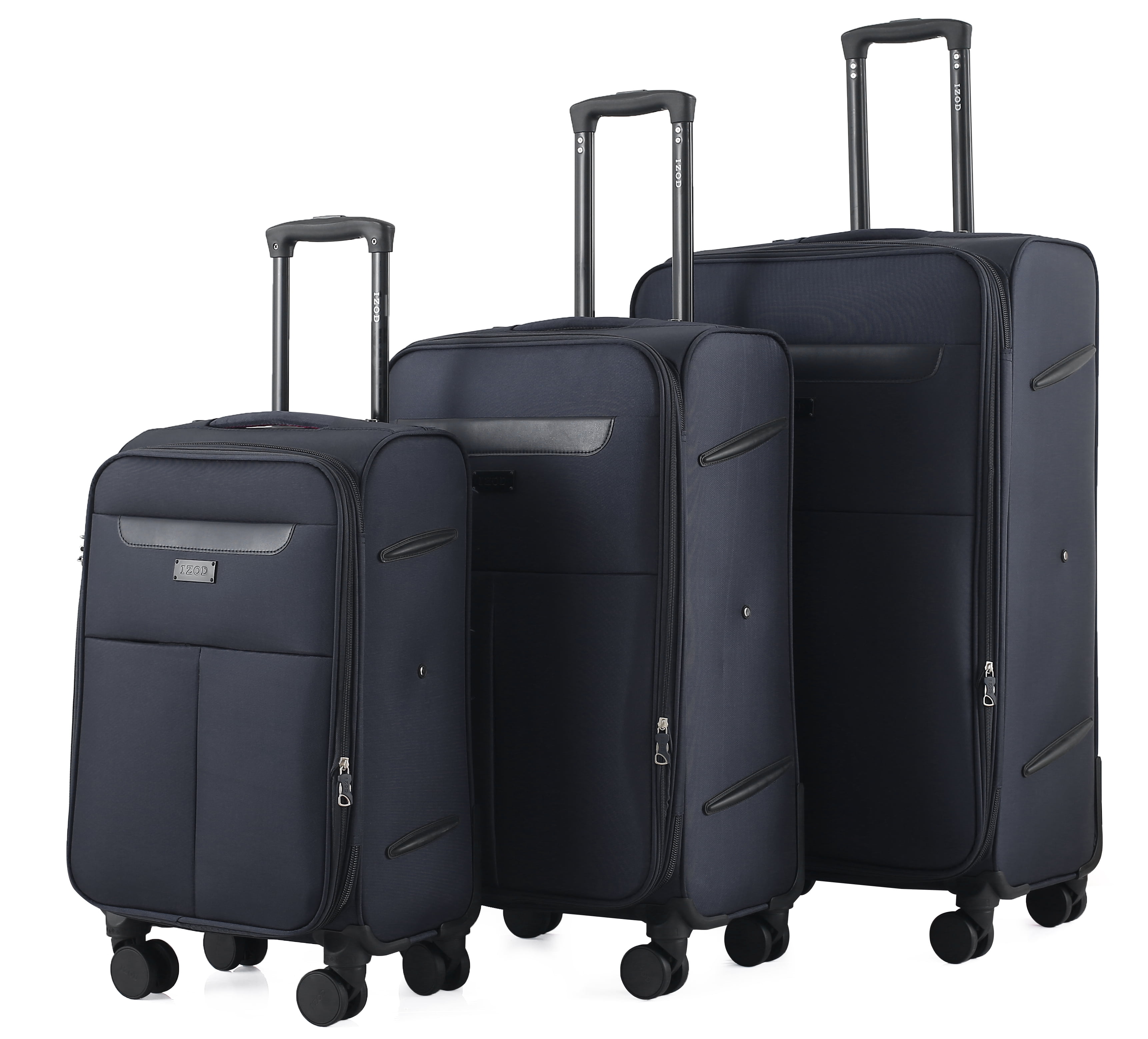 IZOD Liam Soft Shell Spinner Suitcase Set with Combo Lock, 3 Piece