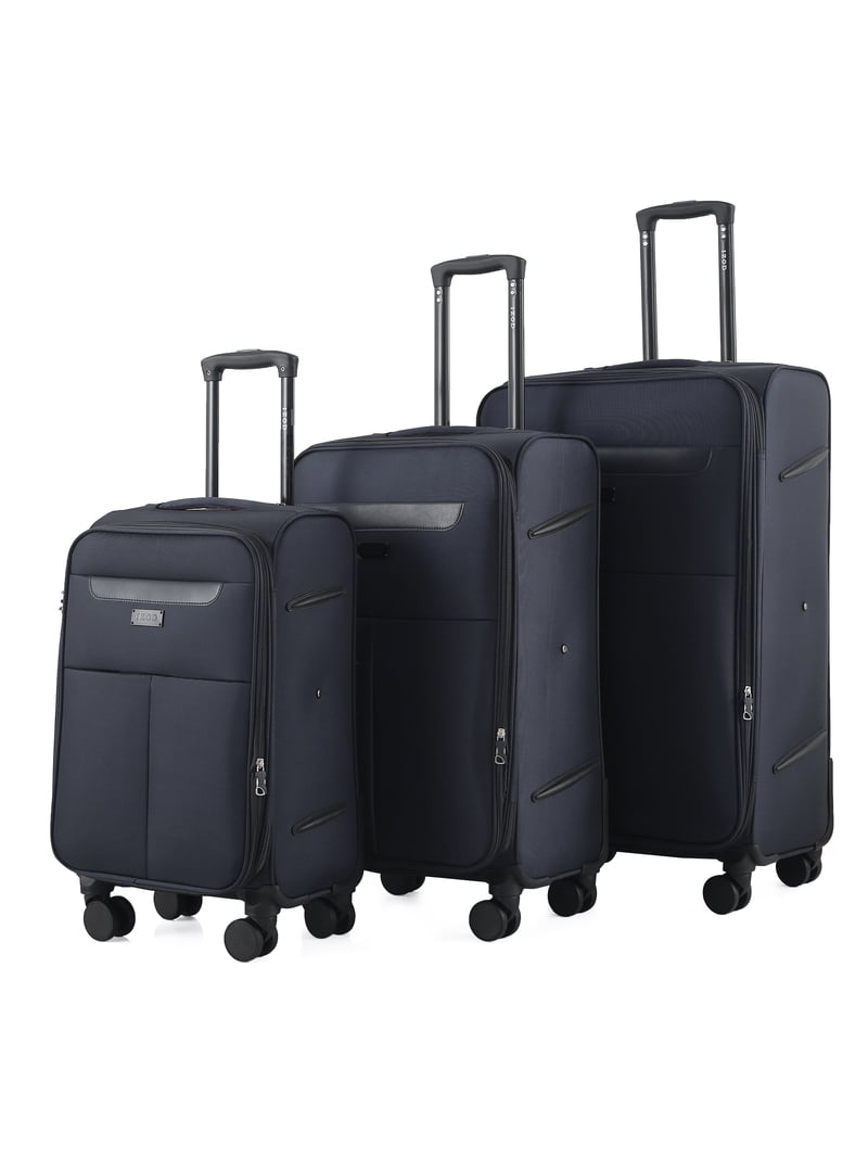 IZOD Liam Soft Shell Spinner Suitcase Set with Combo Lock, 3 Piece