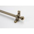 thumbnail image 1 of Zoroufy 01633-03683 36 in. Dynasty Fluted Tubular Stair Rod Set with Smooth Brackets Ball Finials in Antique Brass, 1 of 1
