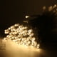 thumbnail image 2 of Guirnalda de luces LED de 10 m y 100 ledes que funciona con pilas para decoración de interiores, exteriores, bodas, fiestas y jardines, color blanco cálido, 2 of 7