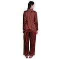 thumbnail image 3 of Moomaya Womens Pj Lounge Sets Long Sleeve Button Notch Collar Sleepwear, 3 of 6