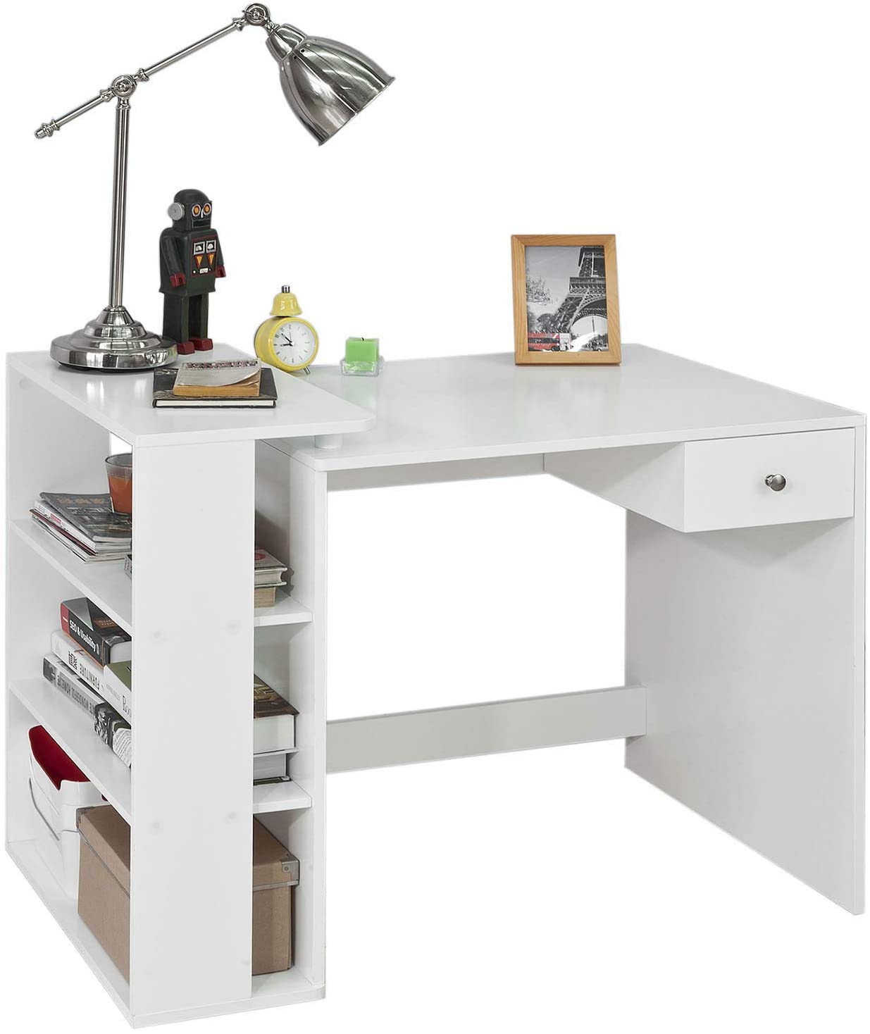 SoBuy FWT35W, Home Office Table Desk, Computer Desk Computer