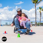 EzyRoller: Pro X - Aqua Blue - Ride-On Scooter, Cambering Motion, Pedal Free Cart, Hand Brakes, Extendable Frame, 220lb Capacity, Kids-Teens-Adults 9+