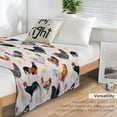 thumbnail image 5 of Chicken Blanket for Boys Girls, Chicken Lovers Gifts, Fleece Rooster Chicken Throw Blanket for Kids Adults,Super Soft Chicken Blankets for Bed Couch 50"x40", 5 of 6