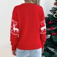 thumbnail image 5 of vigerkar Women's Ugly Christmas Sweater Funny Christmas Reindeer Crew Neck Holiday Sweater Tunic Pullover (Red, L), 5 of 8