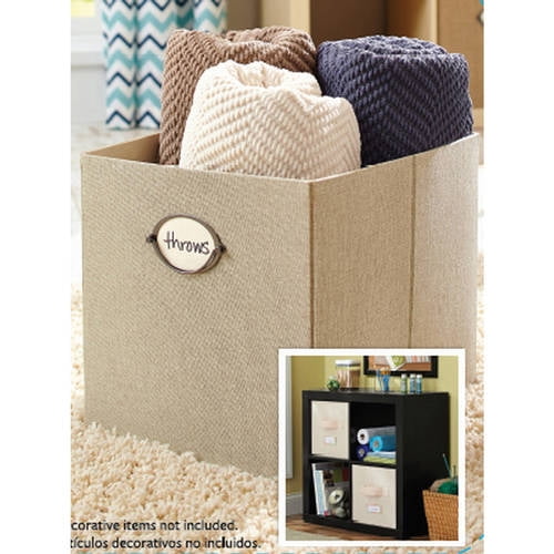 Better Homes & Gardens 12.8"W x 12.8"D x 15"H Collapsible Fabric Cube