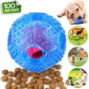 Qishi Interactive Dog Toy – Treat Dispenser & Dental Cleaning Chew Toy for Puppies and Small Dogs-Blue