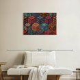 thumbnail image 2 of Elephant Stock Mandala Cubes Wall Art - Horizontal Canvas Wall Art - Living Room Wall Decor - Decor Elements Canvas - Teal And Turquoise Decor - 30" x 20", 2 of 8
