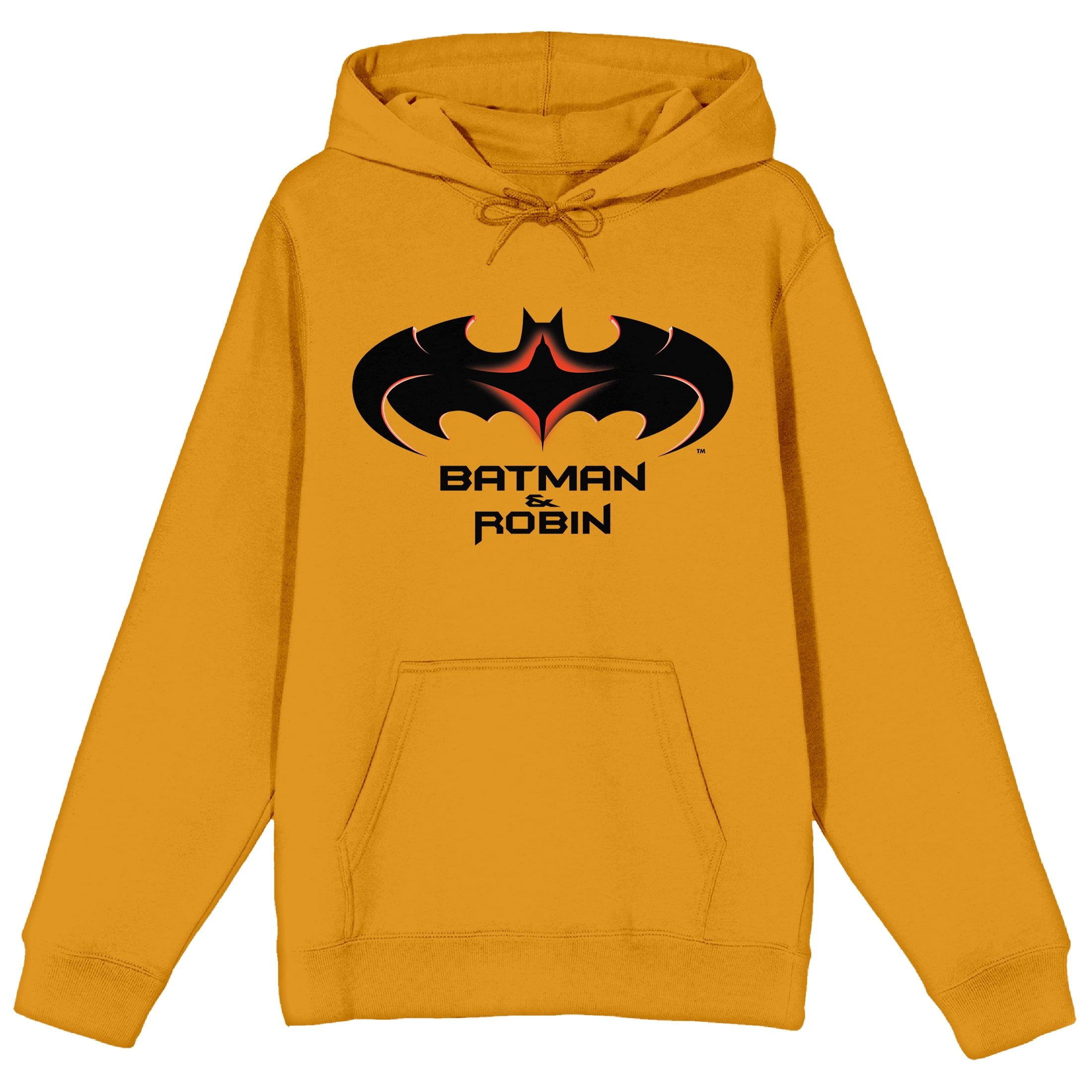 Batman & Robin 1997 Logo Men's Mustard Yellow Sweatshirt-Large 