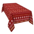 thumbnail image 2 of Christmas, Tablecloth Rectangle Table Cloth 60x120 , Waterproof Tablecloth Outdoor Table Cloth, Boho Red Gold Geometric Stripes Dots Washable Table Cover for Kitchen Dining Party, 2 of 8