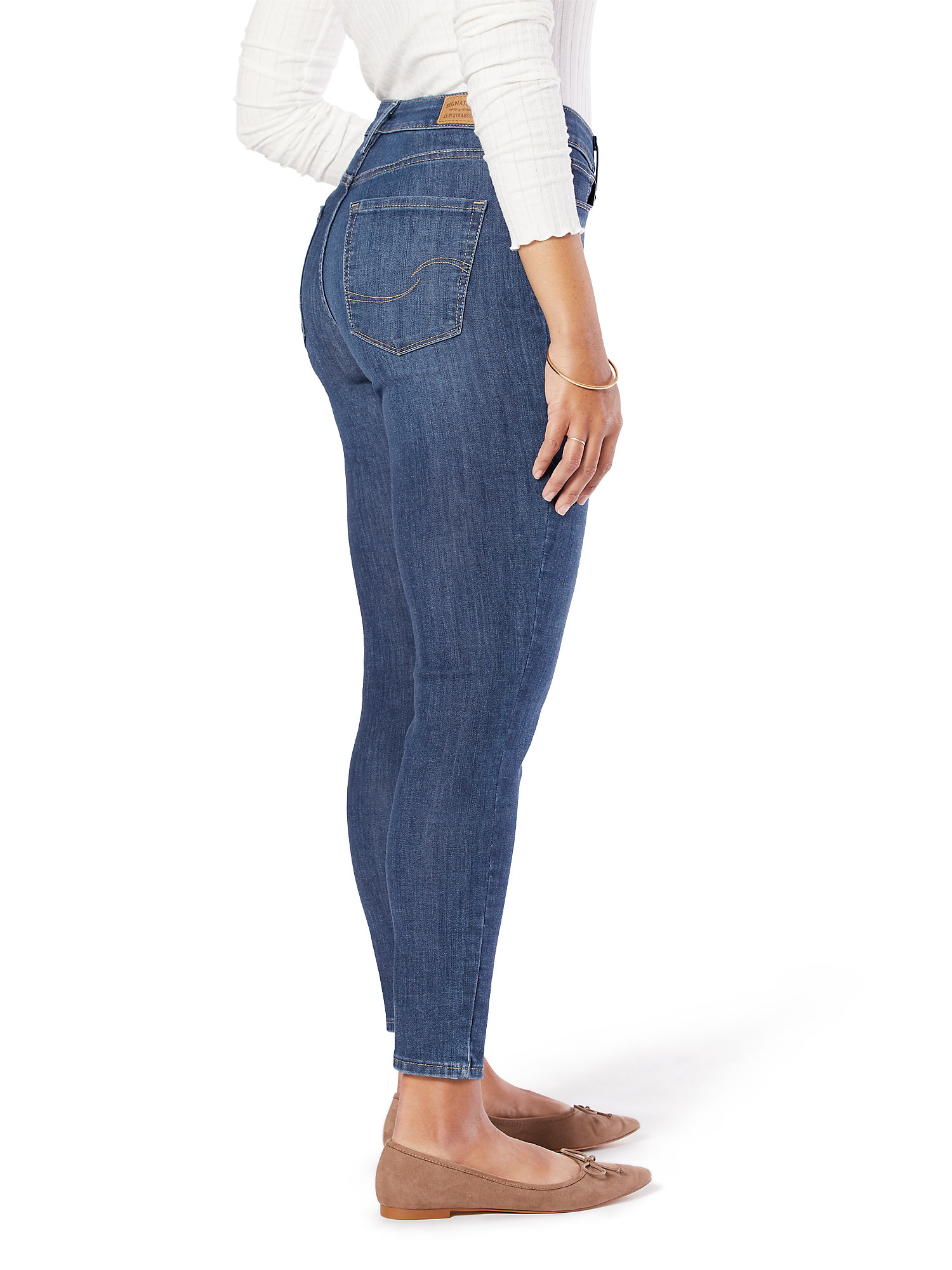 Signature by Levi Strauss & Co. Women's Simply Stretch Shaping High Rise Skinny Ankle Jeans - image 3 of 3