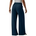 thumbnail image 4 of Women's High Waisted Wide Leg Pants Casual Pleated Palazzo Trousers Loose Fit Straight Leg Lounge Pants with Drawstring and Pockets, 4 of 5