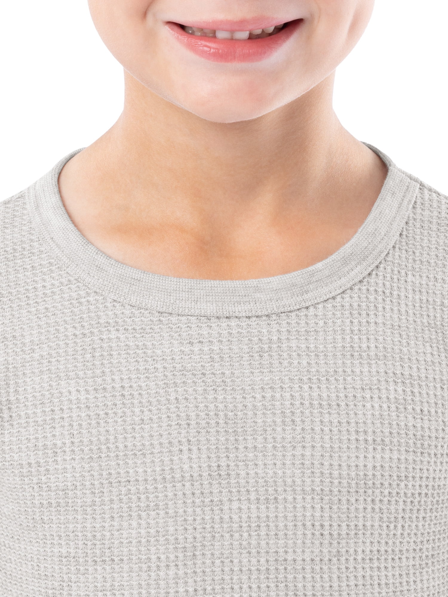 Athletic Works Boy's & Girl's Waffle Thermal Underwear Crew Top & Bottom Set, Sizes XS-XXL