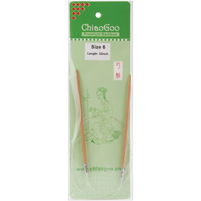 ChiaoGoo Bamboo Circular 32-Inch Knitting Needles, Size 4