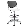 thumbnail image 2 of KFI Studios KOOL Home and Office Adjustable Drafting Stool, White Seat, Black Back, 2 of 2