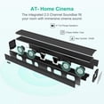 thumbnail image 2 of 100Watt 32 Inch Soundbar, Bestisan 2.1 Channel Bluetooth 5.0 Sound Bar with Built-in Dual Subwoofer TV Speakers (2020 New Version, 60 Days Home Trial), 2 of 3