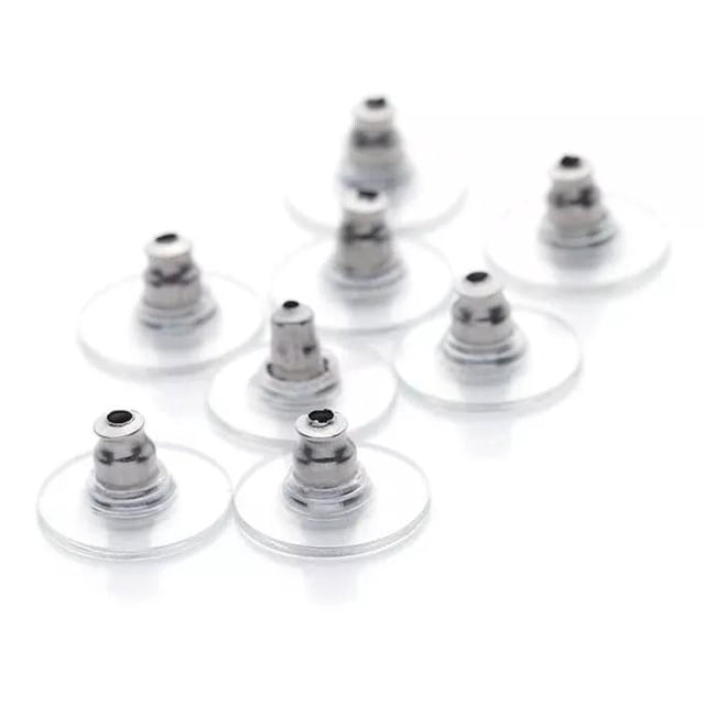 Mariposas para Aretes Plástica Acero Inoxidable 100 Pzas Nario Glass NGC000233