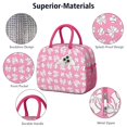 thumbnail image 4 of Womens Pink Bows and Baseballs Pattern Lunch Box for Work,Insulated Lunch Bag for Women,Loncheras Para Mujer,Leakproof Adult Lunch Bag for Work,Beach,Travel,Picnic,Camping, 4 of 7