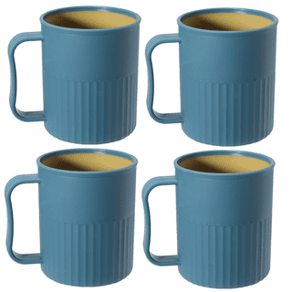 US$ 16.99 - Plastic Mug Set 8 Pieces, Unbreakable And Reusable Light Weight Travel  Coffee Mugs Espresso Cups Easy to Carry and Clean BPA Free -  m.