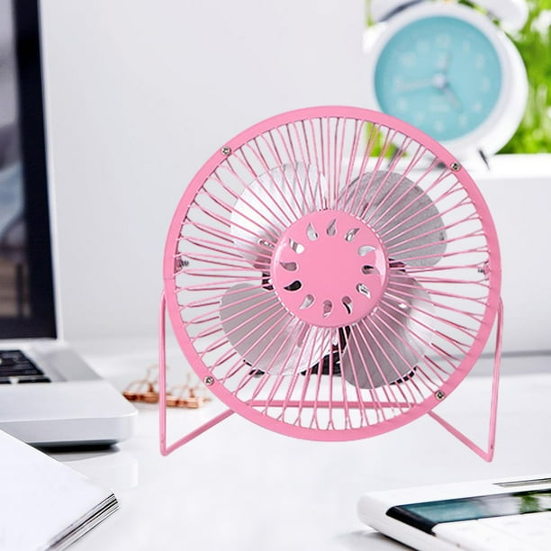 Ventilador de escritorio USB, ventilador de escritorio rosa de 6 pulgadas