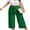 11 Dark Green, variant on Womens Wide Leg Pants Plus Size Elastic Tie Knot Lounge Pants Loose Trousers with Pockets