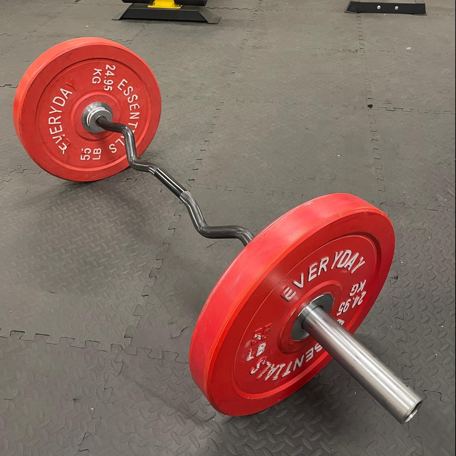 Curl Barbell Bar 47 Inch, 2-Inch  Weight Lifting Bar for Home Gym Squat  Thrusts