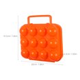thumbnail image 5 of Caja de almacenamiento con soporte para portador de huevos con asa plegable portátil, 12 cajas para huevos, contenedor para cocina al aire libre (naranja), 5 of 5