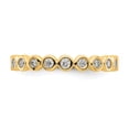 thumbnail image 3 of 14K Yellow Gold Ring Band Eternity Diamond Round Polished 1 2ct Bezel Set , Size 6, 3 of 4