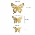 thumbnail image 2 of 12 Pcs Set,Gold Butterfly Decor,Butterfly Wall for Student Shower,Removable Wall Decals, 2 of 5