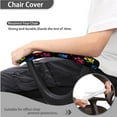 thumbnail image 4 of FKELYI Colorful Dog Paw Print Desk Chair Cover Stretch Fabric Office Chair Slipcover with Anti-Dust Armrest Covers Armchair Protector Cover for Backrest & Cushion Seat, 4 of 7