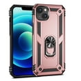 thumbnail image 5 of For iPhone 14 Case ,Heavy Duty Shockproof Body Phone Cover Built in Metal Rotated Magnetic Ring Holder Kickstand,Dustproof,Anti-Scratch,Dual Layer Military-Grade Drop protection,Rosegold, 5 of 8