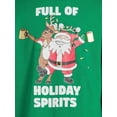 thumbnail image 4 of Holiday Time Men's Holiday Spirits Crewneck Fleece Sweatshirt, Sizes S-3XL, 4 of 5