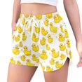 thumbnail image 2 of FORMRS Womens Swim Shorts Mesh Liner Quick Dry Casual Beach Board Bottom with Pockets, Sizes S-2XL, Yellow Rubber Ducks, 2 of 9