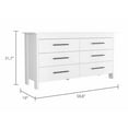 thumbnail image 6 of CoSoTower 6-Drawer Rectangle Dresser White, 6 of 8