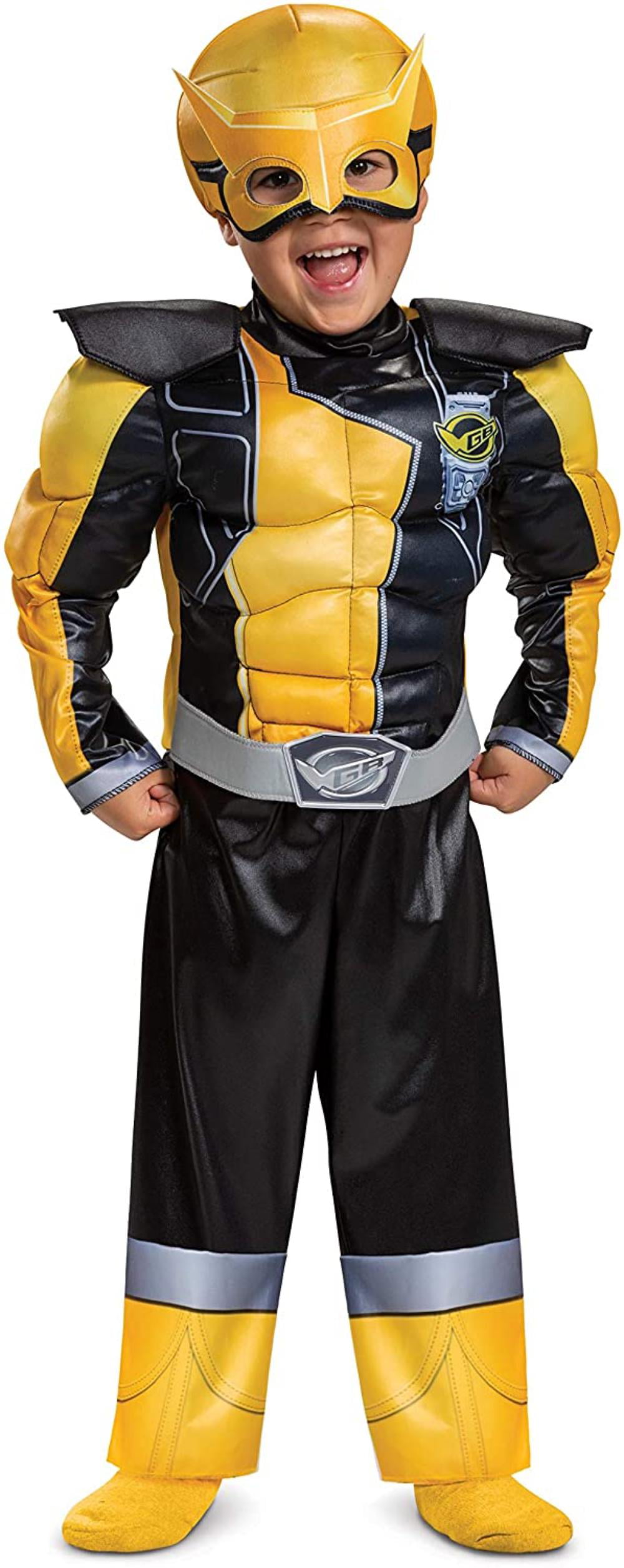4-6 Toddler Size Large Muscle Padded Character Jumpsuit Gold Ranger Outfit for Toddlers Beast Morphers Power Ranger Costume