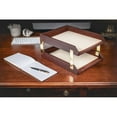 thumbnail image 2 of Chocolate Brown Leather Double Letter Trays, 2 of 2
