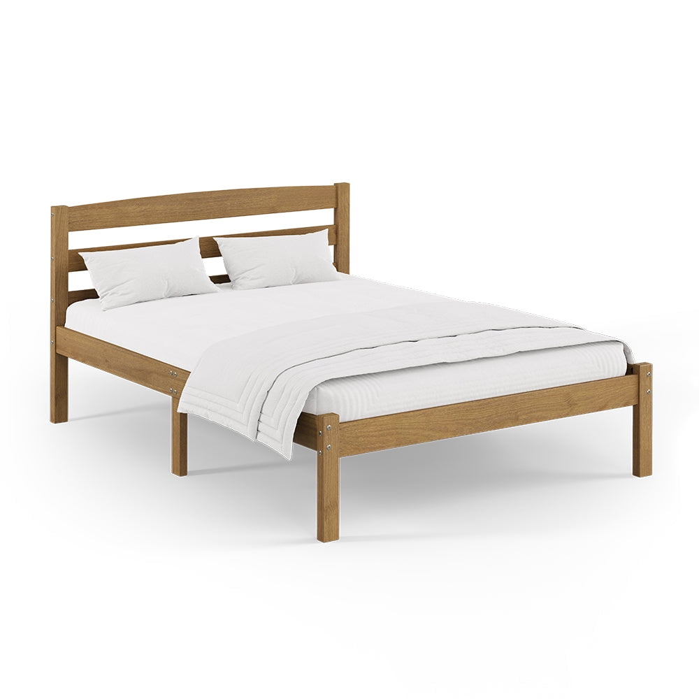 P'kolino Urban Full Bed Frame with Headboard- Solid Wood- Natural Oak, for Kids, Teens