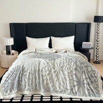 Danhjin Throw Blanket, Weighted Taffeta Lamb Cover Throw for Winter Office Nap, Warm and Cozy Blanket for Couch and Bed, 59" x 78"