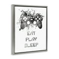 thumbnail image 4 of Stupell Industries Eat Play Sleep Gaming Typography Painting Gray Floater Framed Art Print Wall Art, 25 x 31, 4 of 10