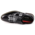 thumbnail image 5 of Metrocharm Alex-06 Men's Plaid Lace Up Wing Tip Classic Oxford Dress Shoe, 5 of 24