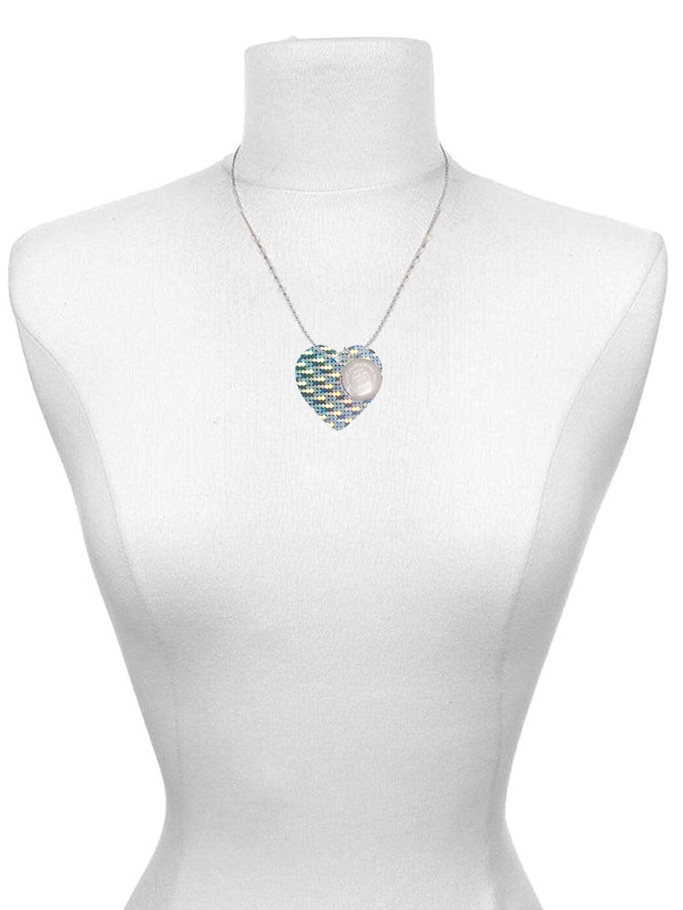 Delight Jewelry Acrylic Large Hologram Heart To the World You are a Mother Locket Necklace