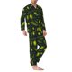 thumbnail image 2 of Balery Green Branch Olive Pijama para Hombre de Dos Piezas con Manga Larga, Conjunto de Dormir y Descanso Suave con Bolsillos-Medium, 2 of 7