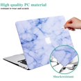 thumbnail image 3 of MacBook Pro 13" Non-Retina Case Folio Protective Skin Plastic Smooth Hard Shell Cover Soft-Touch Fit Model A1278 (Marble White), 3 of 7