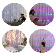 thumbnail image 3 of JUNWELL 10 X 3FT 100LEDs Light Curtain Curtain Fairy Christmas Decorative Hanging Copper Wire Waterfall with 8 Modes Remote Control for Wedding Party Home, 3 of 7